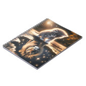 Kitten en Leeuw Puddle Reflectie Notitieboek (Linkerzijde)