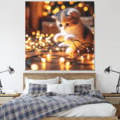 Kitten en licht canvas afdruk (Insitu (Slaapkamer))