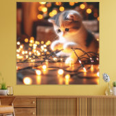 Kitten en licht canvas afdruk (Insitu (Woonkamer))