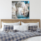 Kitten en moeder canvas afdruk (Insitu (Slaapkamer))