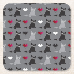 kitten en muizen kartonnen onderzetters