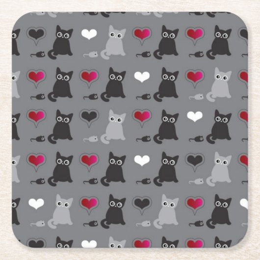 kitten en muizen kartonnen onderzetters (Voorkant)