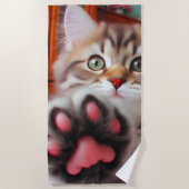 Kitten en Paw Strandlaken (Voorkant)