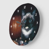 Kitten en pompoen voor Halloween Grote Klok (Hoek)