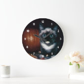 Kitten en pompoen voor Halloween Grote Klok (Huis)