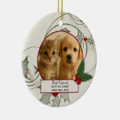 Kitten en Puppy Beste Vrienden Kerst Ornament (Rechts)