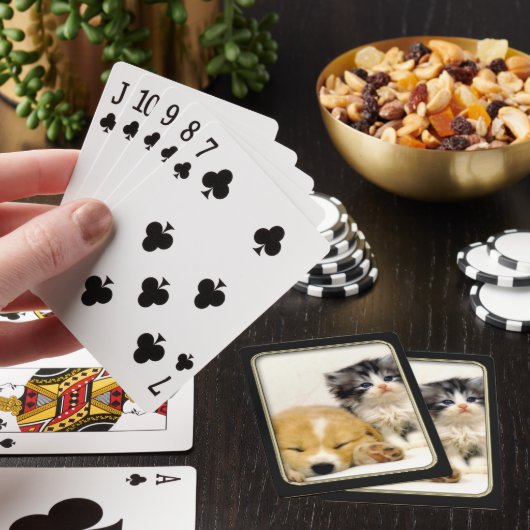 Kitten en Puppy Fotokunst Speelkaarten (Insitu)