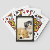 Kitten en Puppy Fotokunst Speelkaarten (Achterkant)