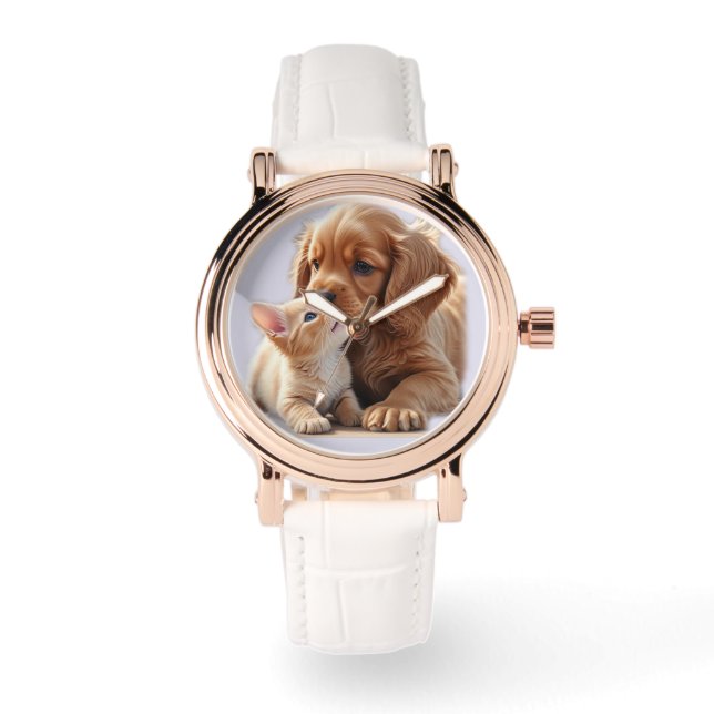 Kitten en Puppy Horloge (Voorkant)