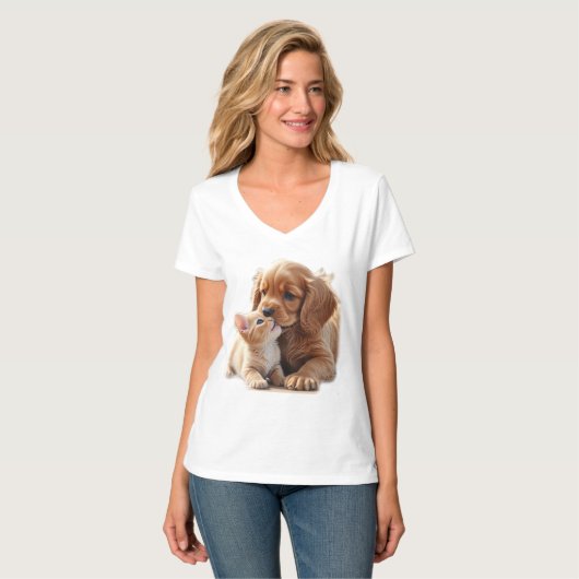 Kitten en Puppy T-shirt (Voorkant volledig)