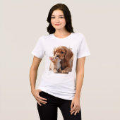 Kitten en Puppy Tri-Blend Shirt (Voorkant volledig)