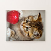 kitten en red love apple legpuzzel (Horizontaal)