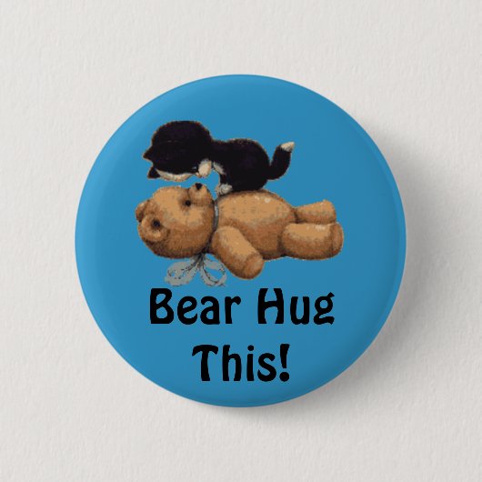 Kitten en Teddy Bear Gifts Ronde Button 5,7 Cm (Voorkant)