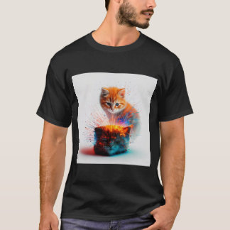 Kitten Energy Burst: een kleurrijk katachtige duo T-shirt