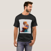 Kitten Energy Burst: een kleurrijk katachtige duo T-shirt (Voorkant volledig)