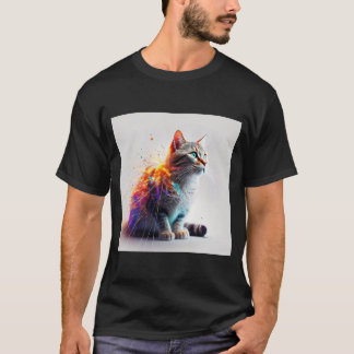Kitten Energy Burst: een kleurrijk katachtige duo T-shirt