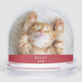 Kitten First Christmas Photo Sneeuwbol (Achterkant)