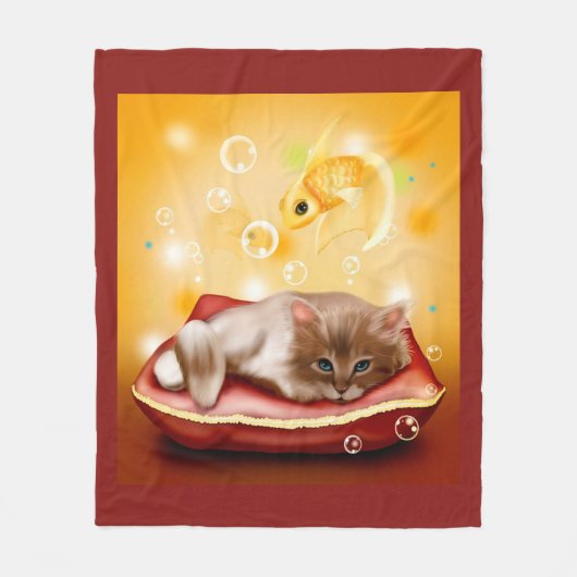 Kitten Fleece Deken (Voorkant)