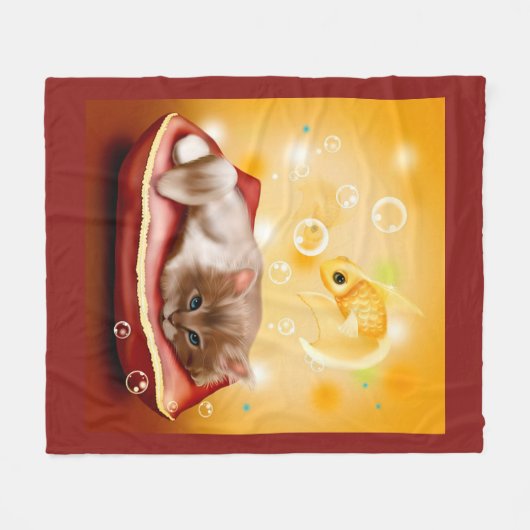 Kitten Fleece Deken (Voorkant (Horizontaal))