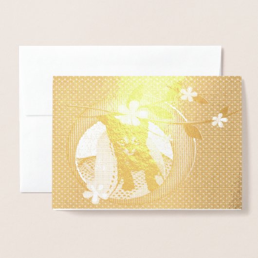 Kitten, Flowers, Shamrocks en Polka Dot, ZKOA Folie Kaarten (Voorkant met envelop)