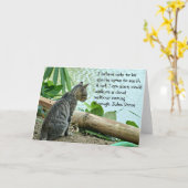 Kitten Groeten Kaart met Quote (Gele Bloem)