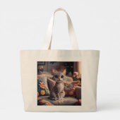 Kitten Grote Tote Bag (Achterkant)