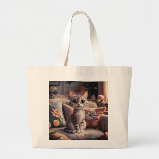 Kitten Grote Tote Bag (Voorkant)
