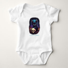 Kitten Halloween Skull Romper