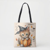 Kitten Halloween Snoep Tote Bag (Voorkant)
