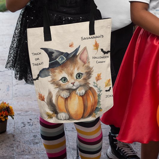 Kitten Halloween Snoep Tote Bag