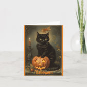  Kitten Halloween Wenskaart Kaart (Voorkant)