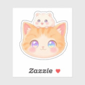 Kitten & Hamster Sticker | Happy Duo Friends (Vel)