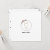 Kitten Happy Paw-Lidays Kerstmis Kaart (Voorkant / Achterkant in situ)