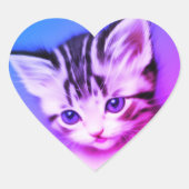 Kitten Hart Sticker (Voorkant)