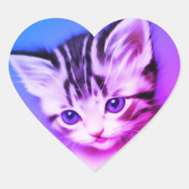 Kitten Hart Sticker