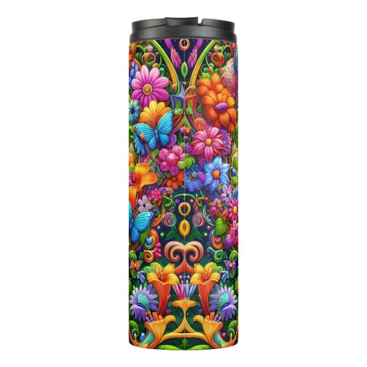 Kitten Heart Arch Spring Floral Thermosbeker (Achterkant)