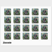 Kitten Heks Fantasie Kunst Door Molly Harrison Vierkante Sticker (Vel)