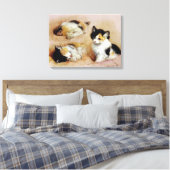 Kitten, Henriëtte Ronner-Knip Canvas Afdruk (Insitu (Slaapkamer))