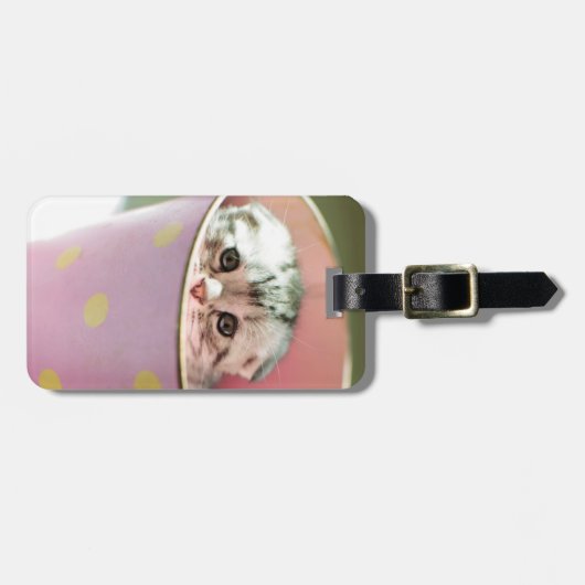 Kitten Hiding Bagagelabel (Voorkant horizontaal)