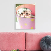 Kitten Hiding Canvas Afdruk (Insitu (Woonkamer))