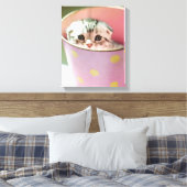 Kitten Hiding Canvas Afdruk (Insitu (Slaapkamer))