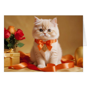 Kitten houden van teder romantisch mooi cadeau