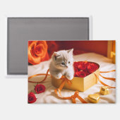 Kitten houden van teder romantisch mooi cadeau magneet (Voorkant / Achterkant)