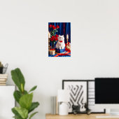 Kitten houden van teder romantisch mooi cadeau poster (Thuiskantoor)