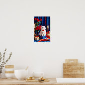 Kitten houden van teder romantisch mooi cadeau poster (Keuken)