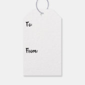  Kitten Illustratie met bloemen Cadeaulabel (Achterkant)