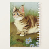 Kitten Illustratie met bloemen Planner (Achterkant)