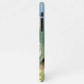  Kitten Illustratie met Gele Bloemen iPhone Hoesje (Linkerkant)