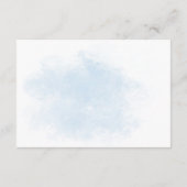 Kitten in Beker Blauwe Bloemen Baby shower Informatiekaartje (Achterkant)