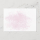 Kitten in Beker Roze Bloemen Baby shower Informatiekaartje (Achterkant)